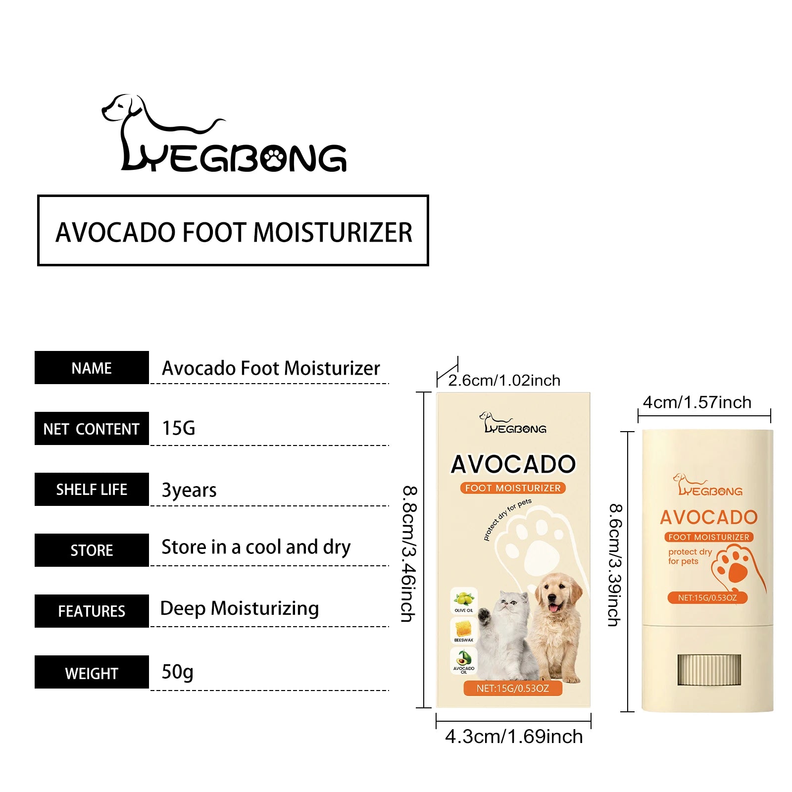 Pet Paw Care Moisturizing Balm