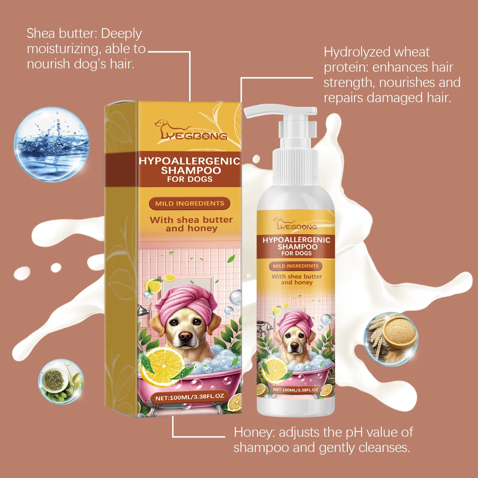 Hypoallergenic Moisturizing Dog Shampoo