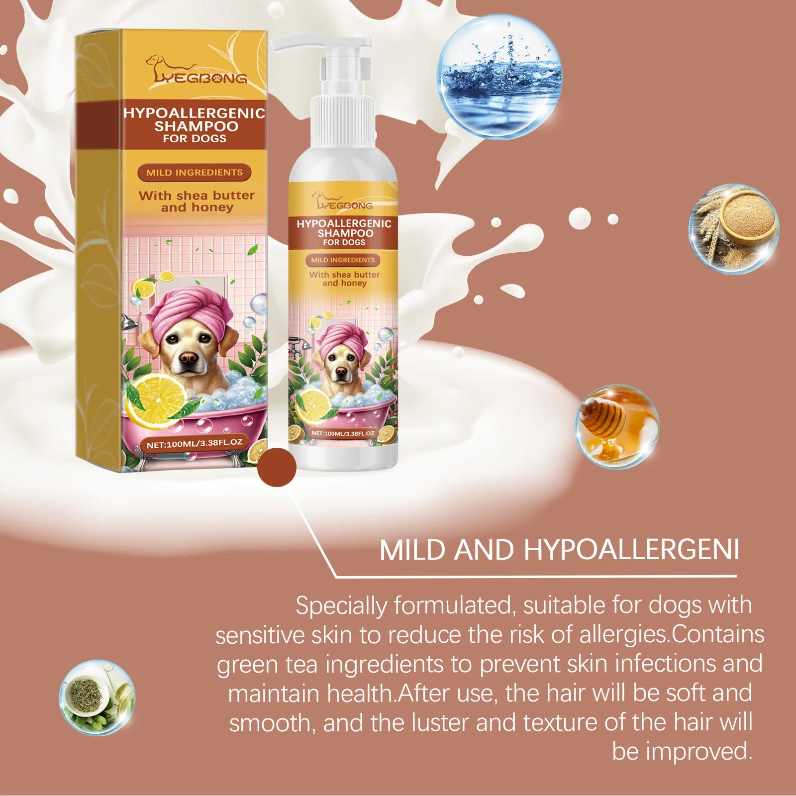 Hypoallergenic Moisturizing Dog Shampoo