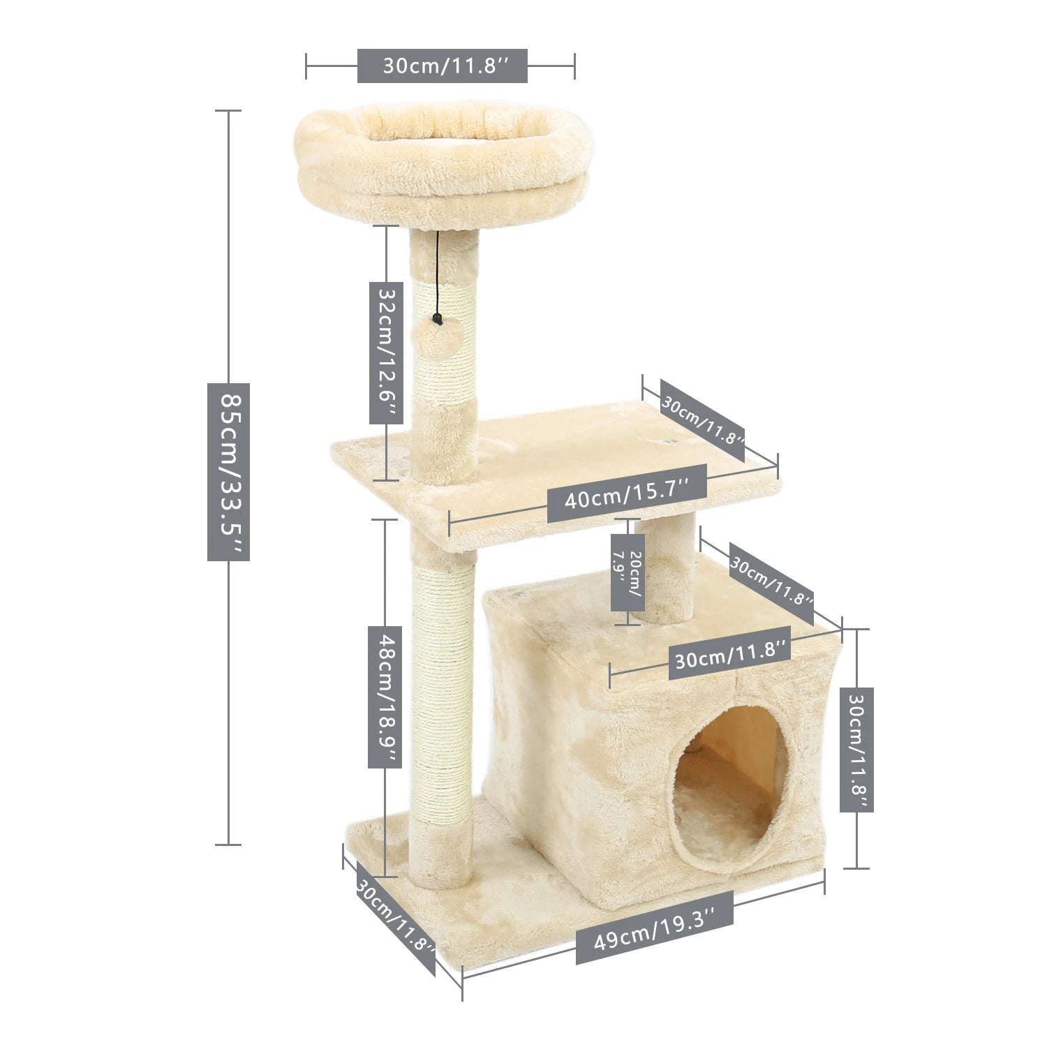 Cat Tree Condo Scratching Post House