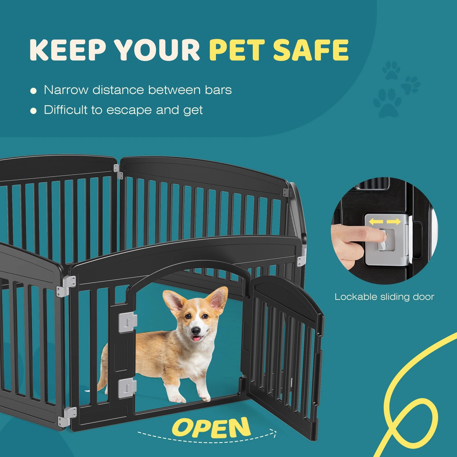 Portable & Lightweight Plastic Dog Playpen