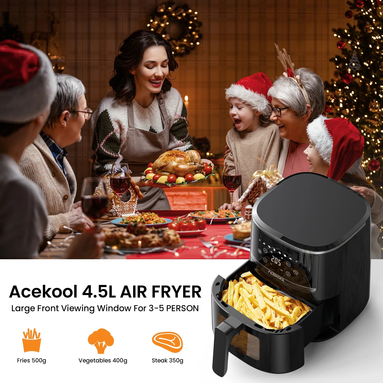 5 Quart Touch Screen Air Fryer