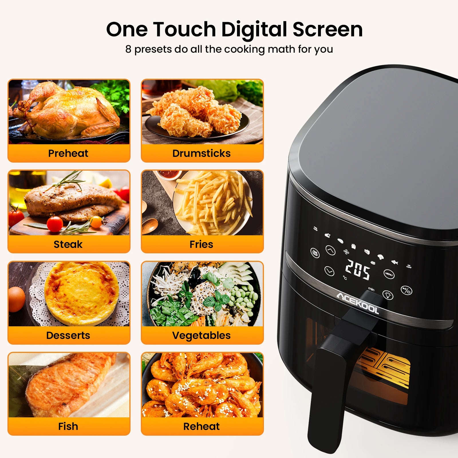 5 Quart Touch Screen Air Fryer