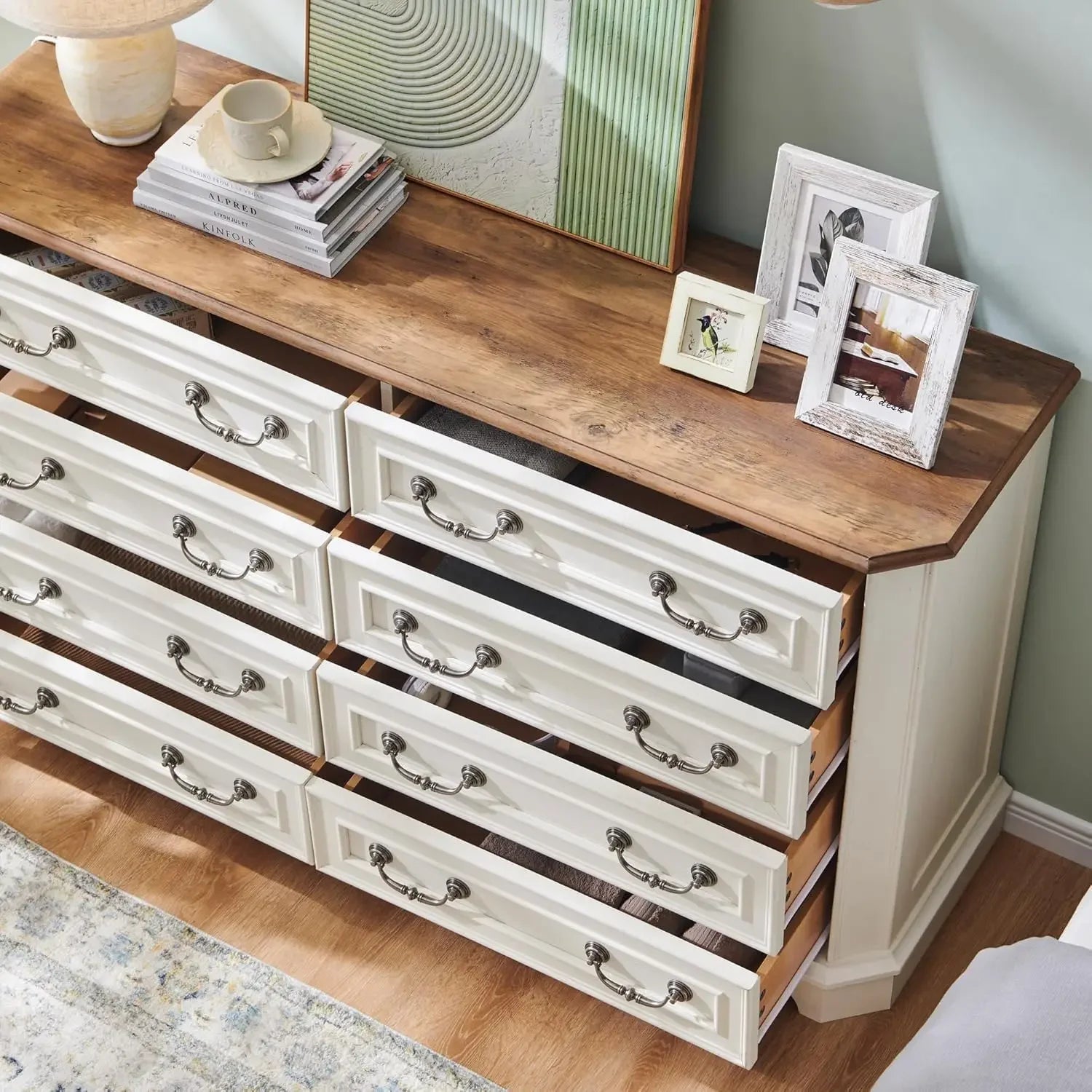 54" Wide Wood Rustic Chest of Drawers