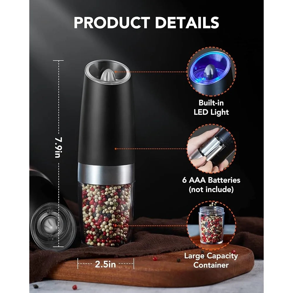 Electric Salt and Pepper Grinder Set