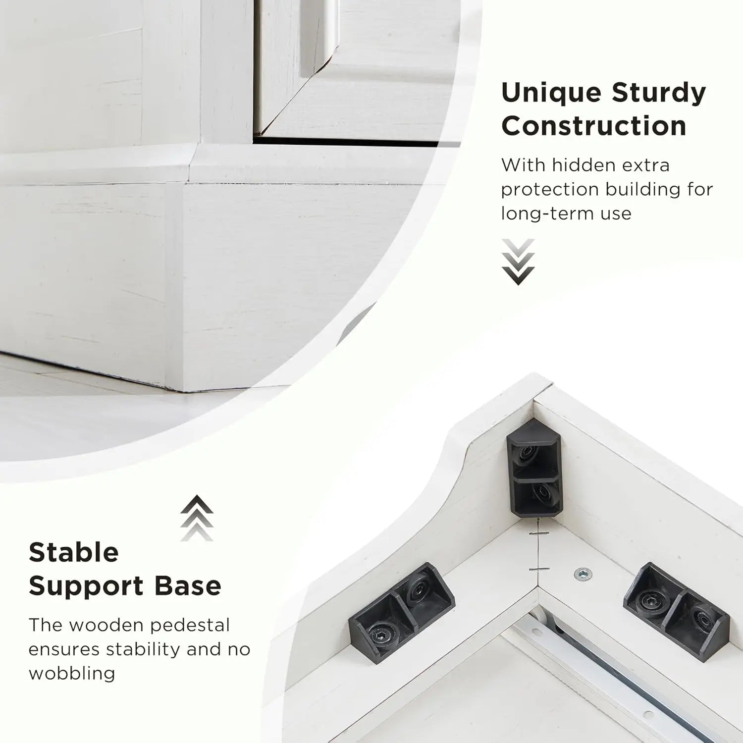 Farmhouse Nightstand with Charging Station