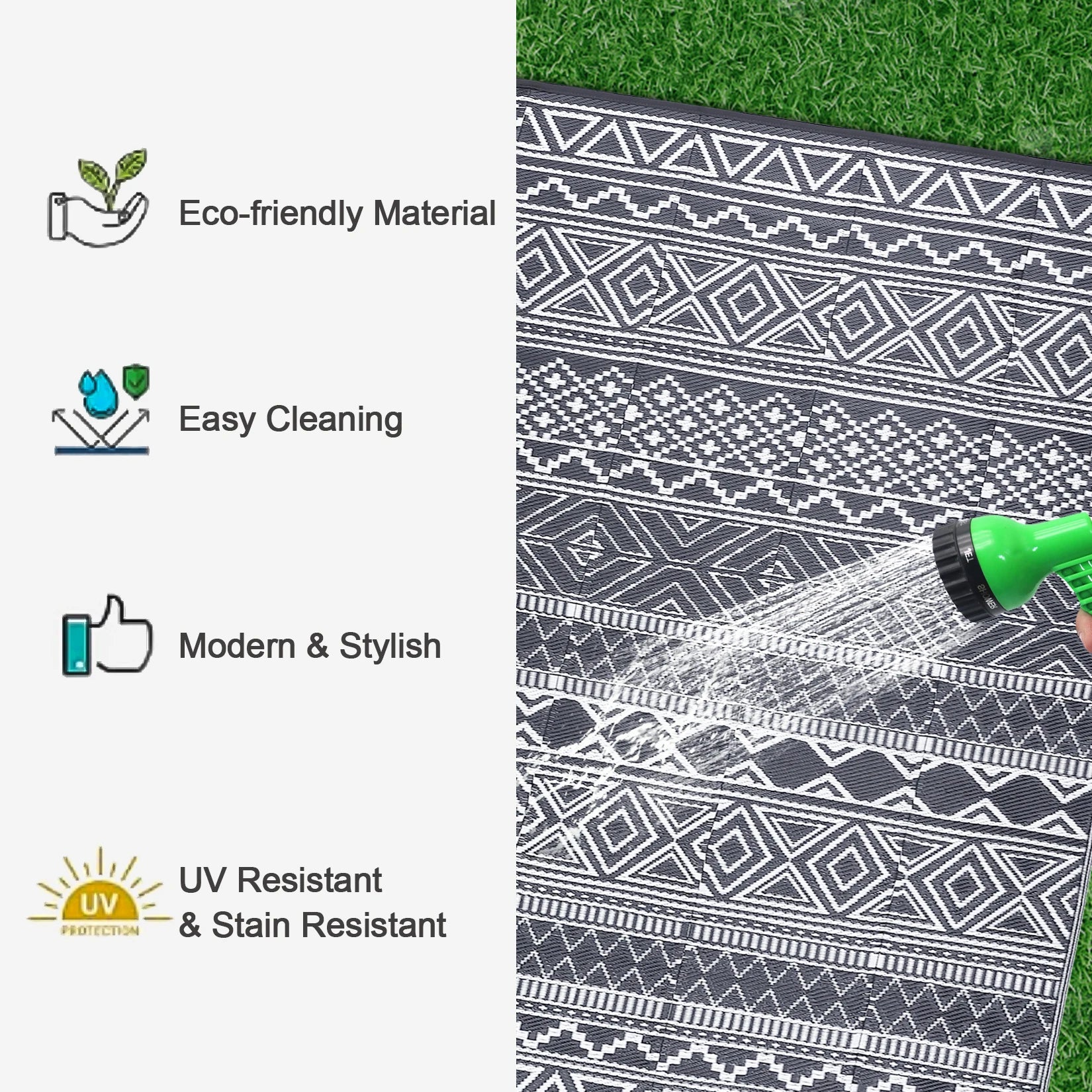 5x8 Reversible Patio Rug