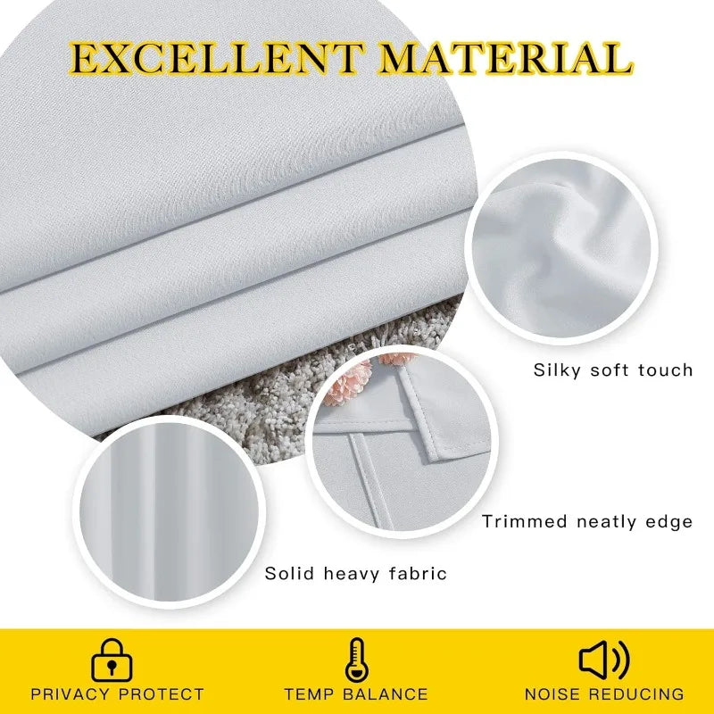 Room Darkening Sliding Glass Curtain Panels