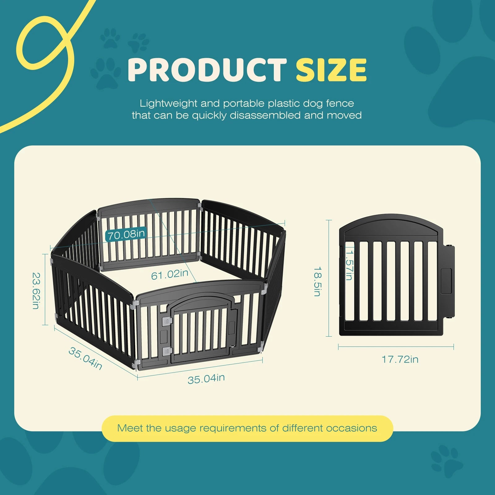 Portable & Lightweight Plastic Dog Playpen