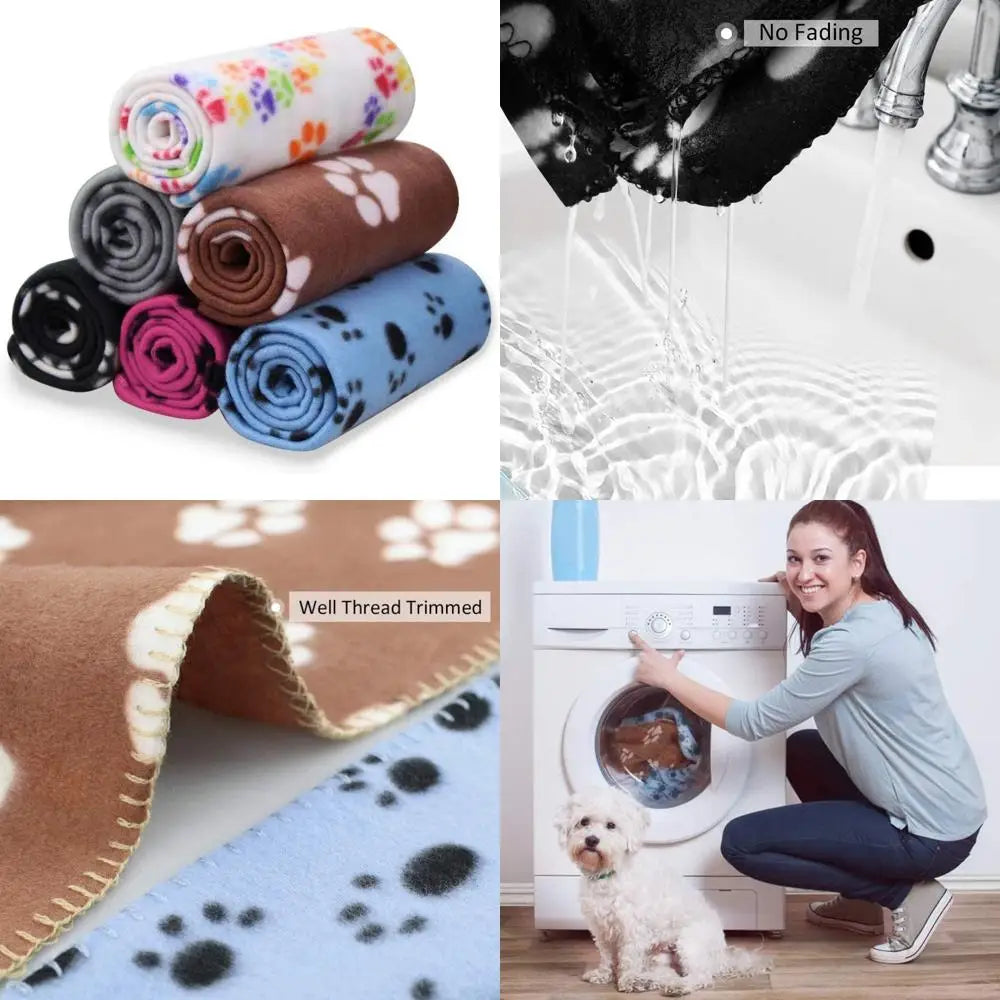 6 Pack - Soft Fleece Blankets for Pets