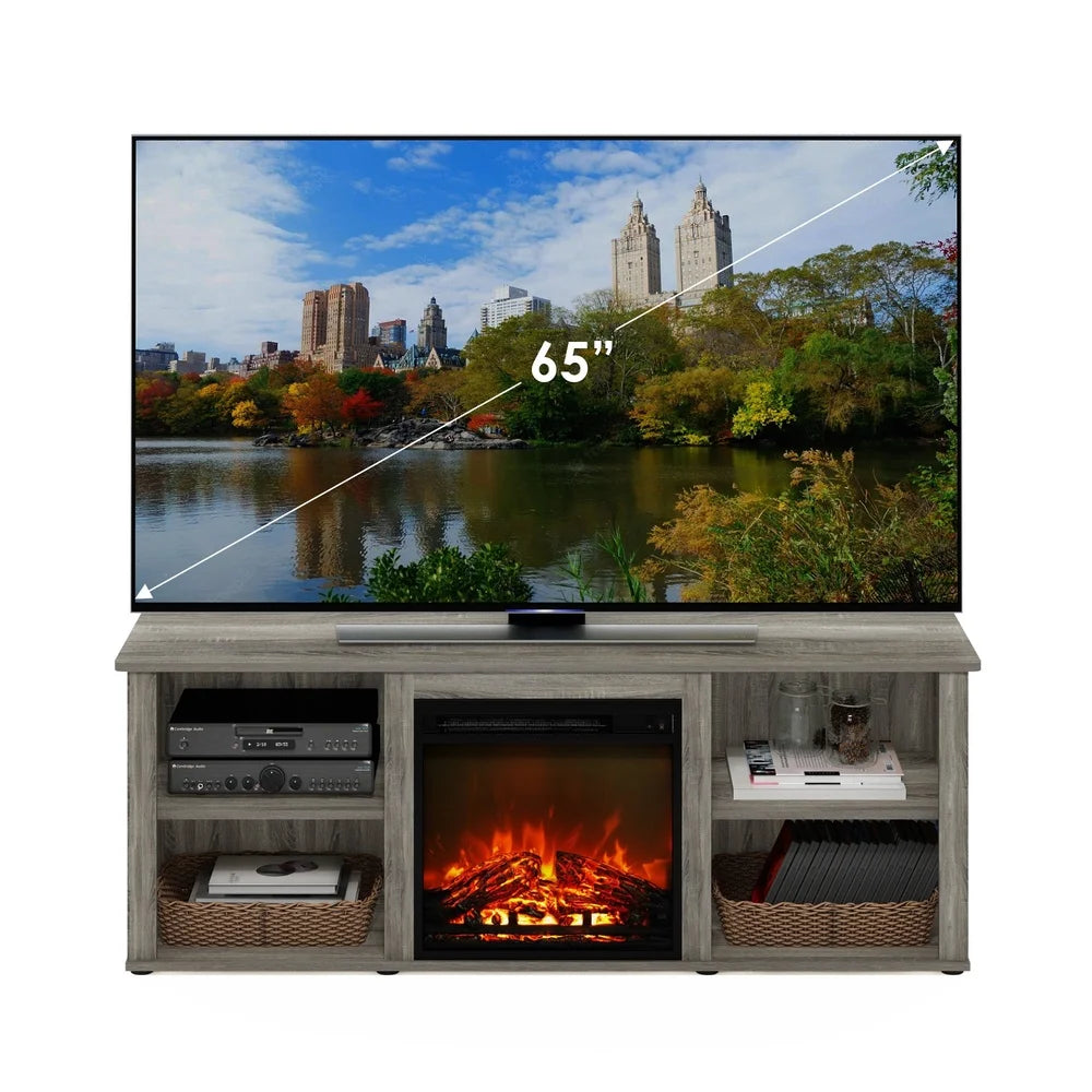 60 Inch TV Stand with Electric Fireplace
