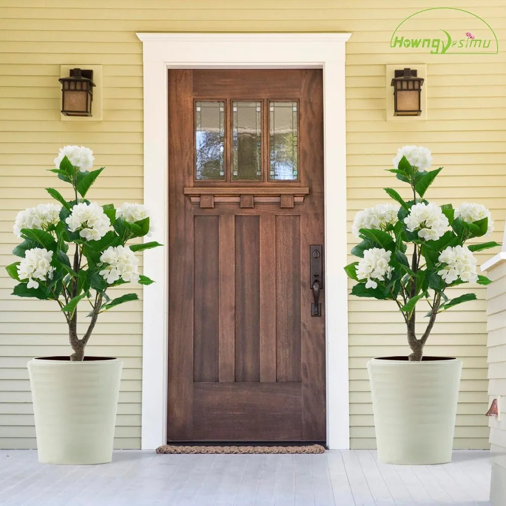 Artificial Hydrangea Tree - 2 Pack