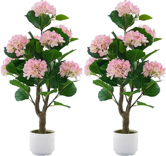 Artificial Hydrangea Tree - 2 Pack
