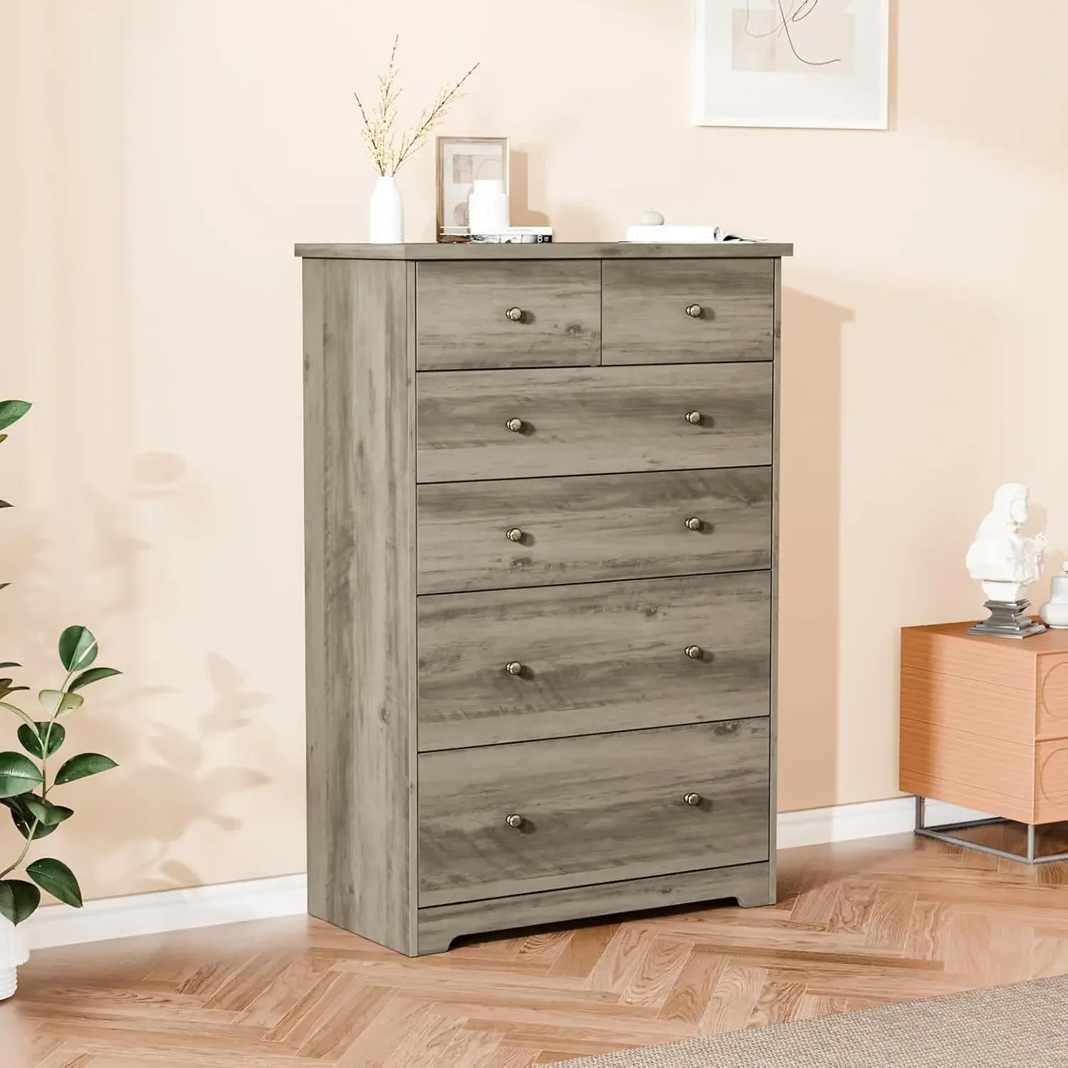 Tall Dresser - 6 Drawer Chest of Drawers