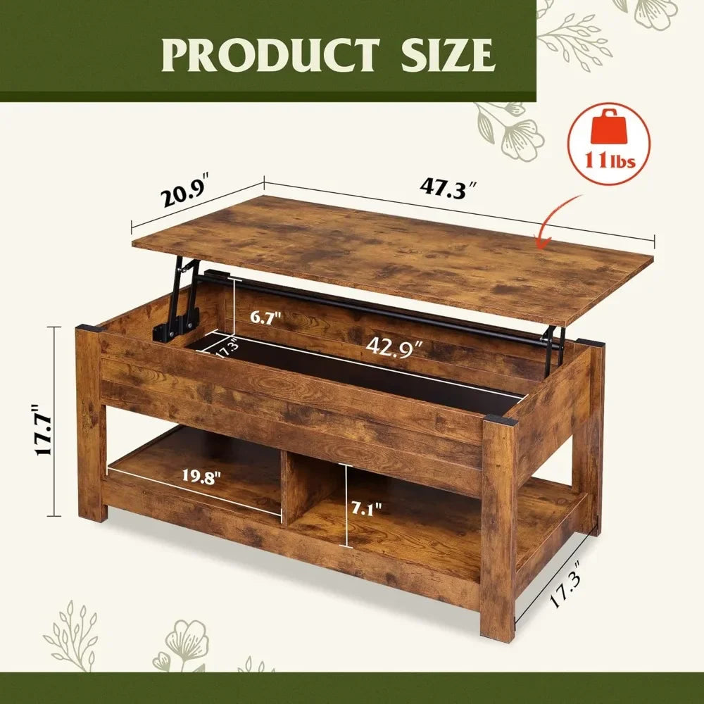 Large Storage Capacity Coffee Table