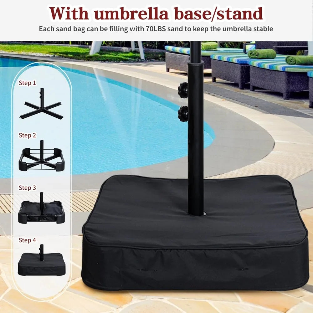 Rectangle Patio Umbrella with Base Included