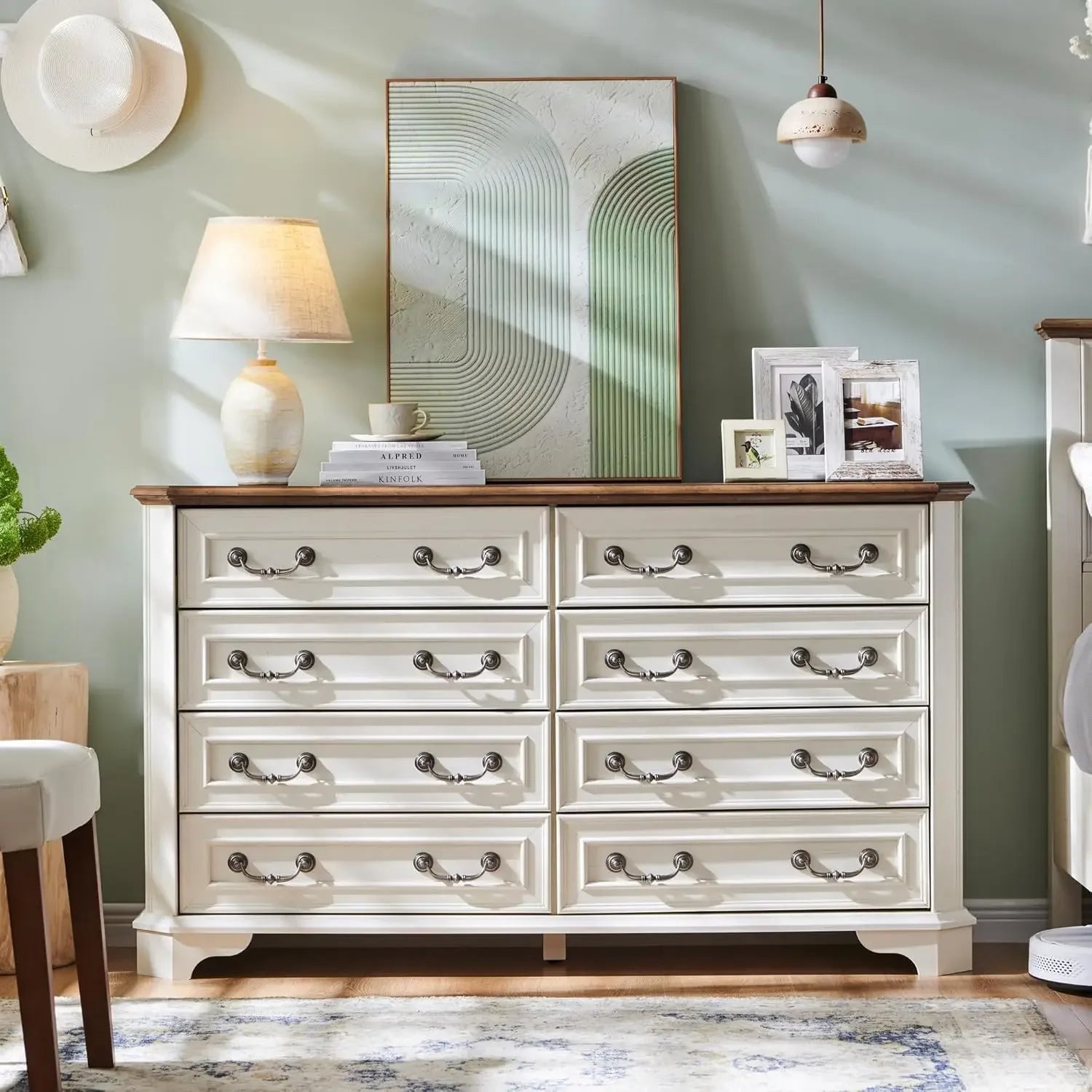 54" Wide Wood Rustic Chest of Drawers