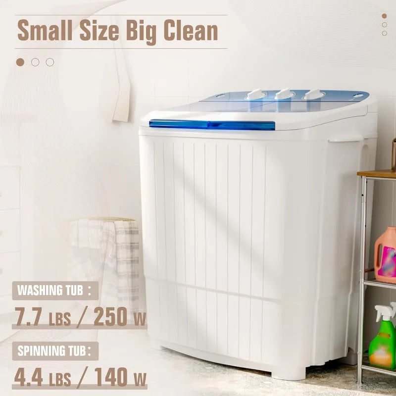 Small Washing Machine with Spin Dryer