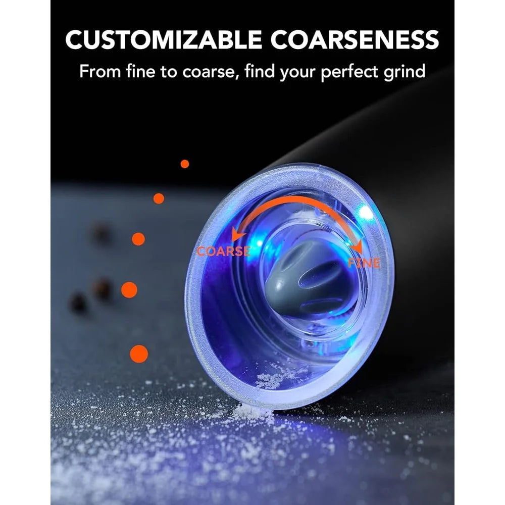 Electric Salt and Pepper Grinder Set