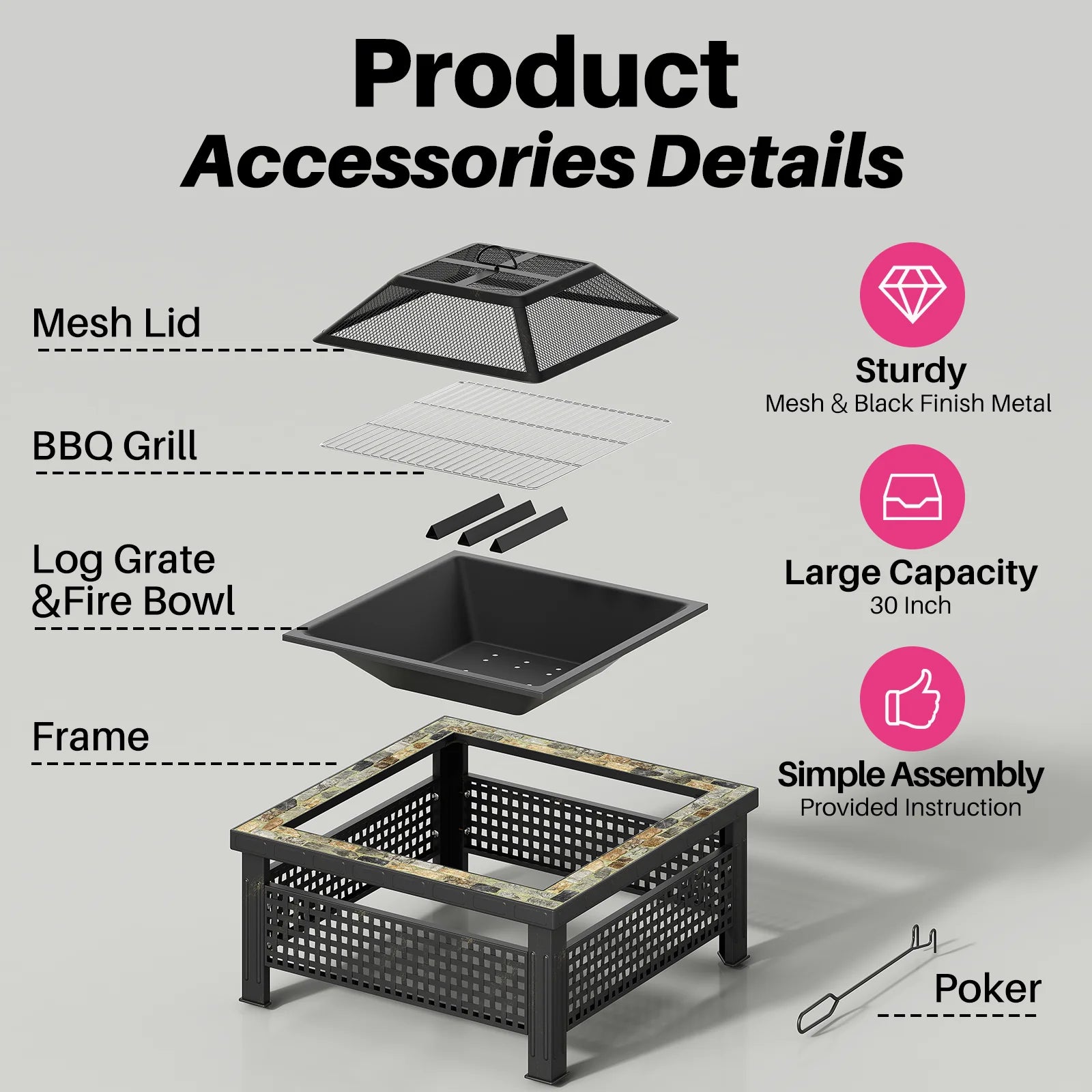 3-in-1 Multipurpose Firepit