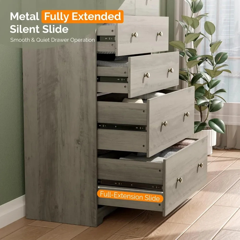 Tall Dresser - 6 Drawer Chest of Drawers