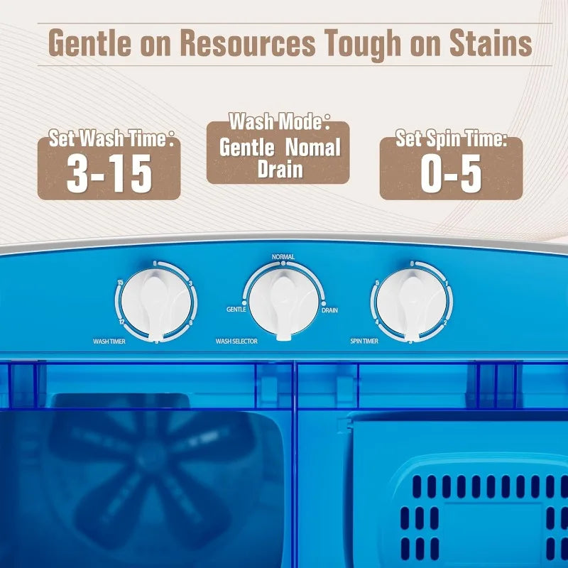 Small Washing Machine with Spin Dryer