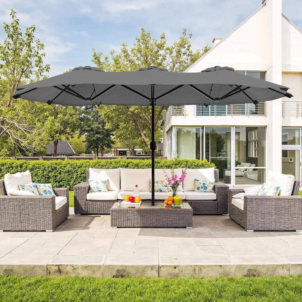 Rectangle Patio Umbrella with Base Included