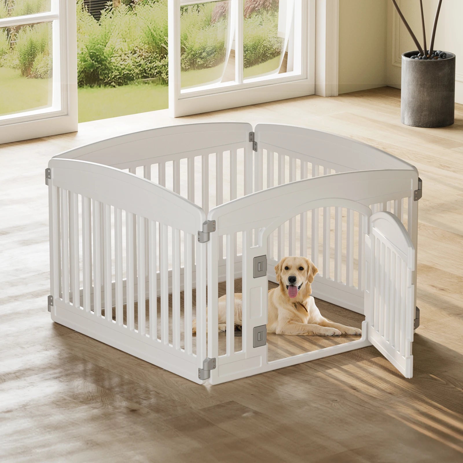 Portable & Lightweight Plastic Dog Playpen