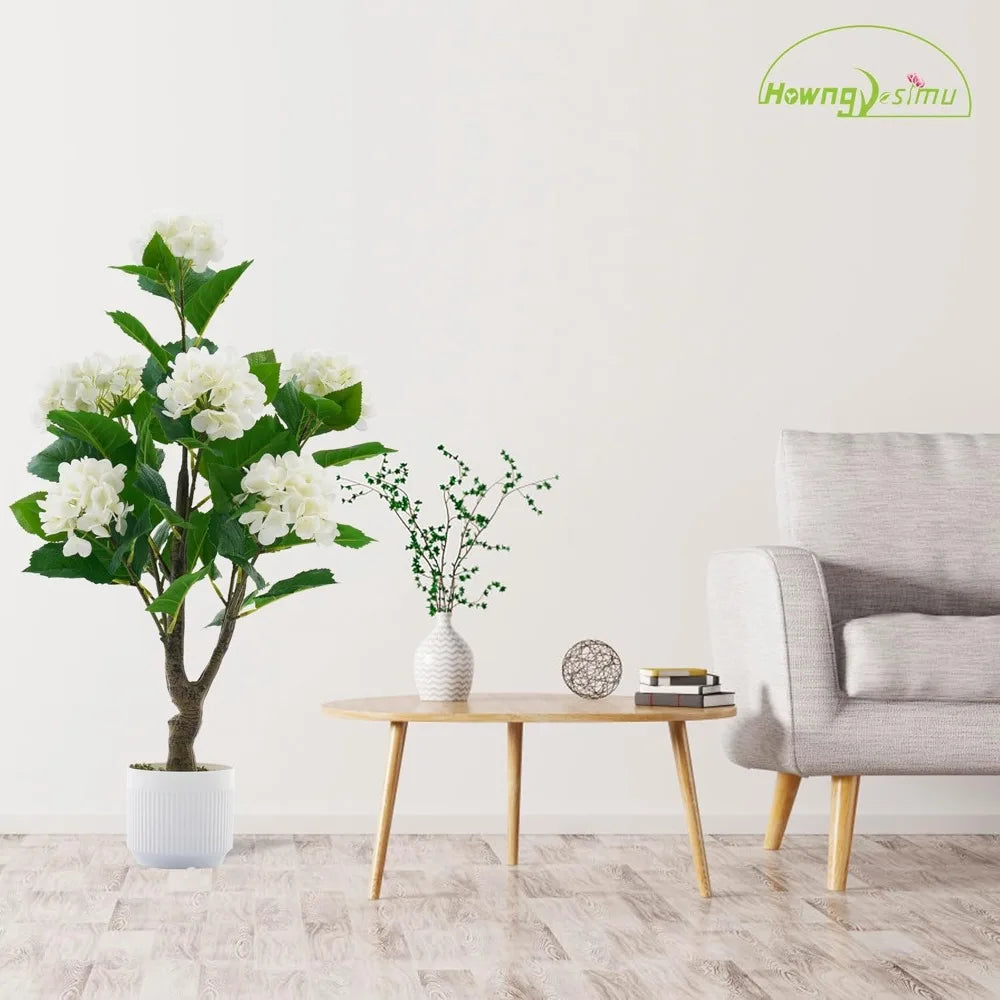 Artificial Hydrangea Tree - 2 Pack