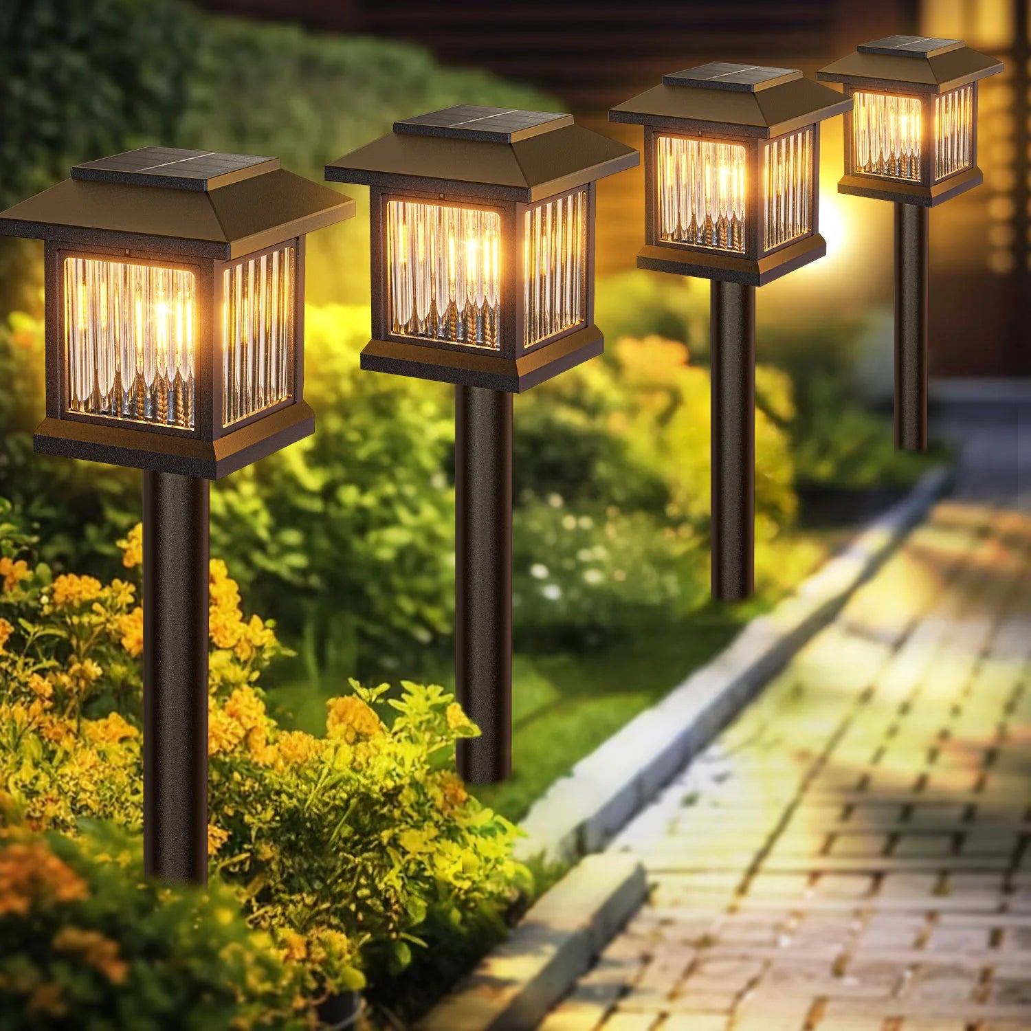 Solar Outdoor Lights, Auto On/Off