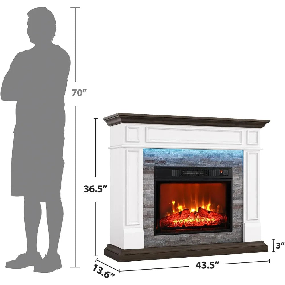 44" Electric Fireplace Mantel