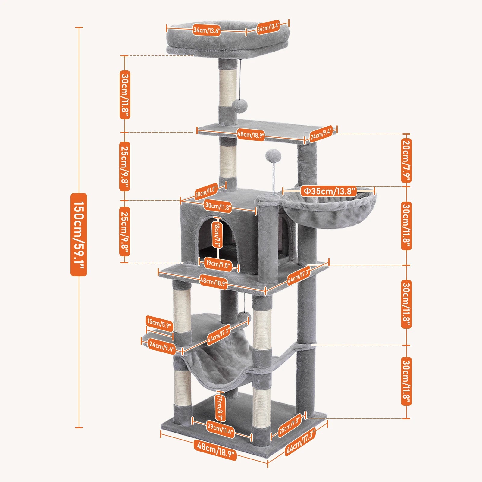 Cat Perch Tree House Condo