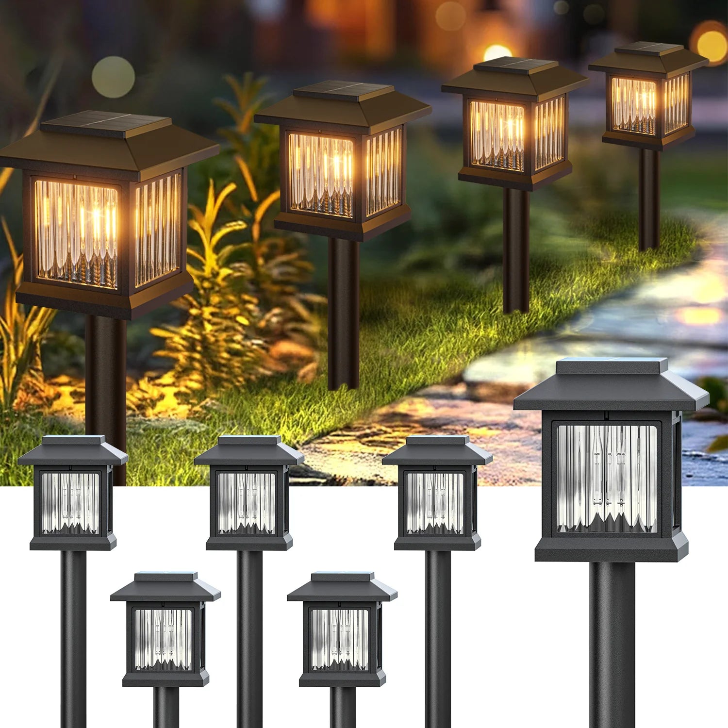 Solar Outdoor Lights, Auto On/Off
