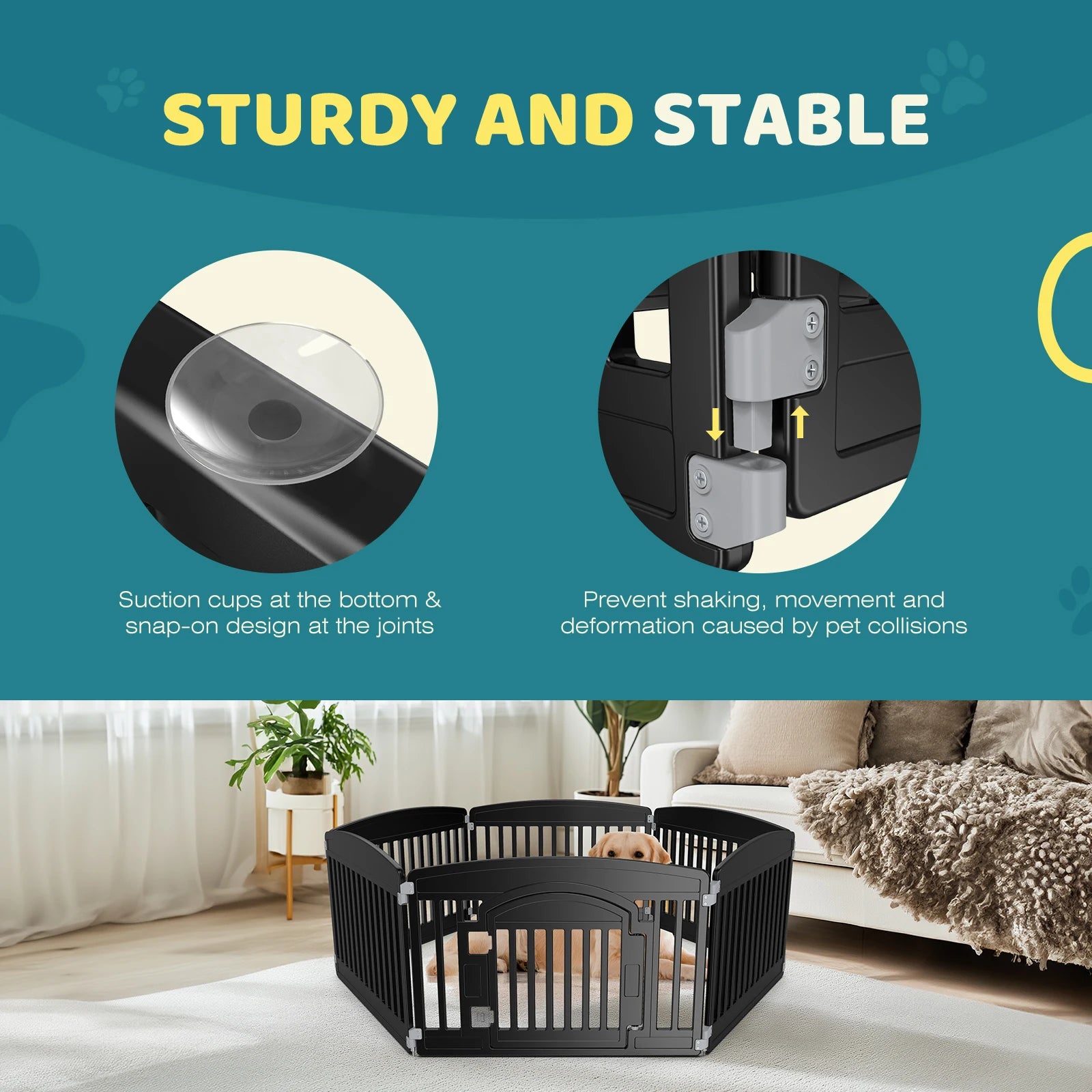 Portable & Lightweight Plastic Dog Playpen