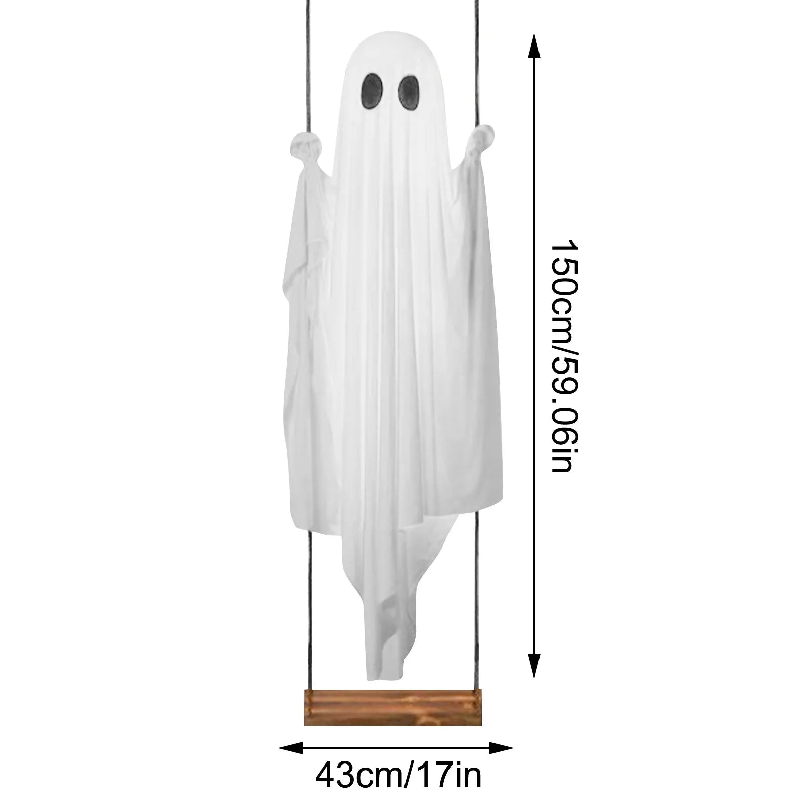 5ft Large Ghost Halloween Outdoor Decoration