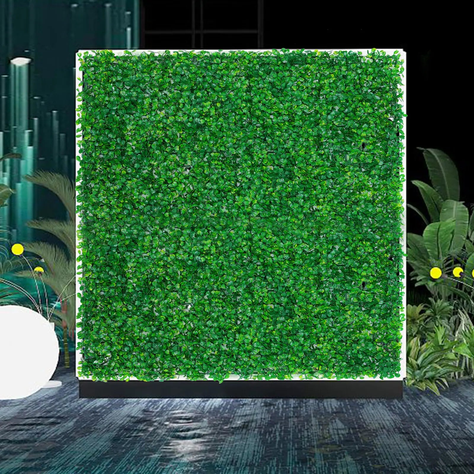 12Pcs Artificial Boxwood Mat Fence Hedge