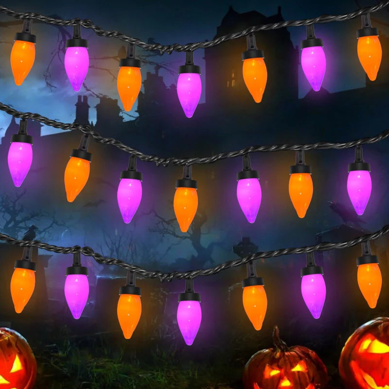 27ft Outdoor Holiday String Lights