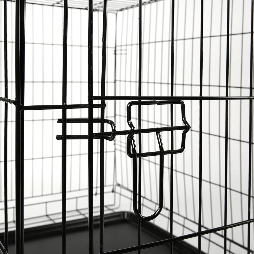 Foldable Dog Cage with 2 Doors