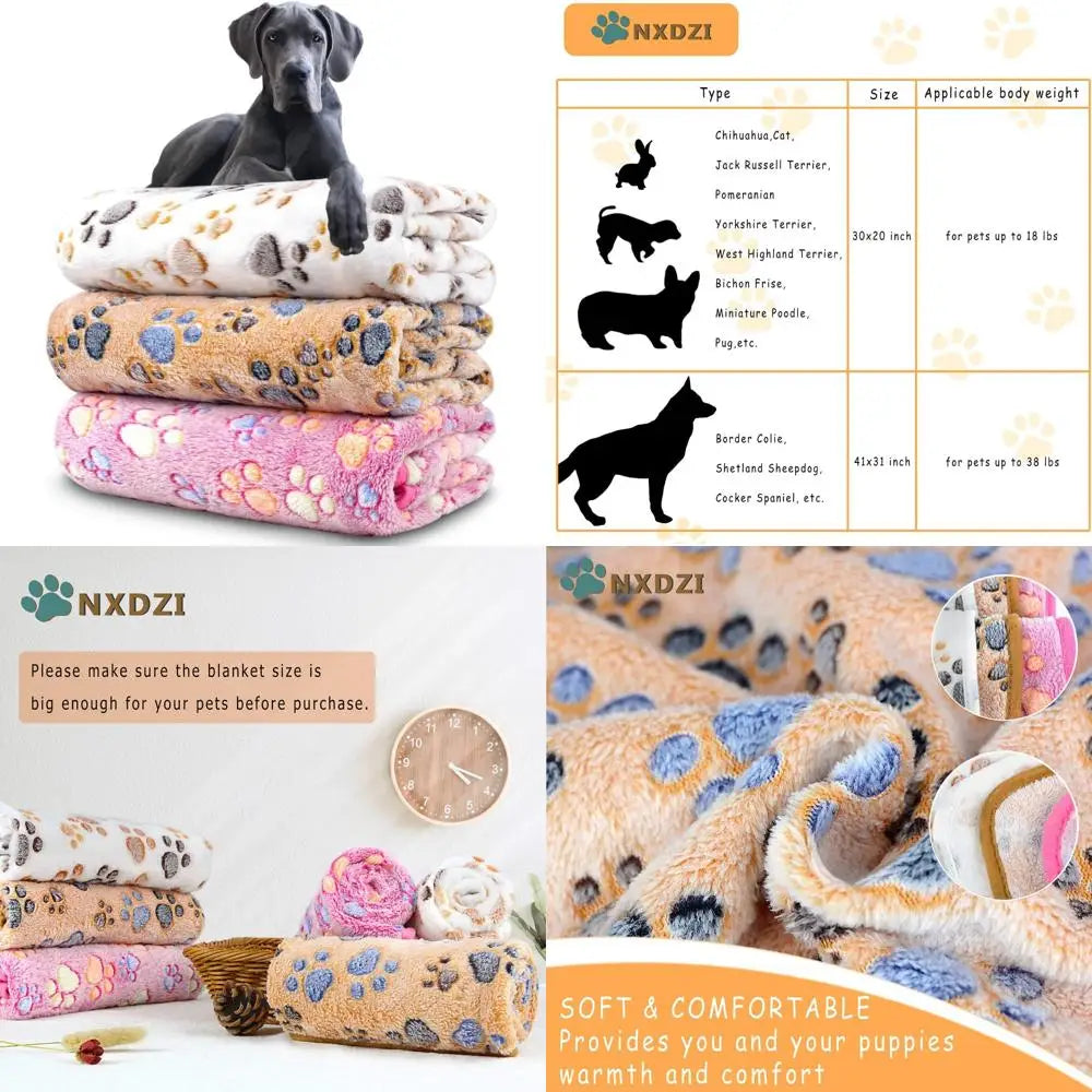 3 Pack - Large Washable Dog Blanket