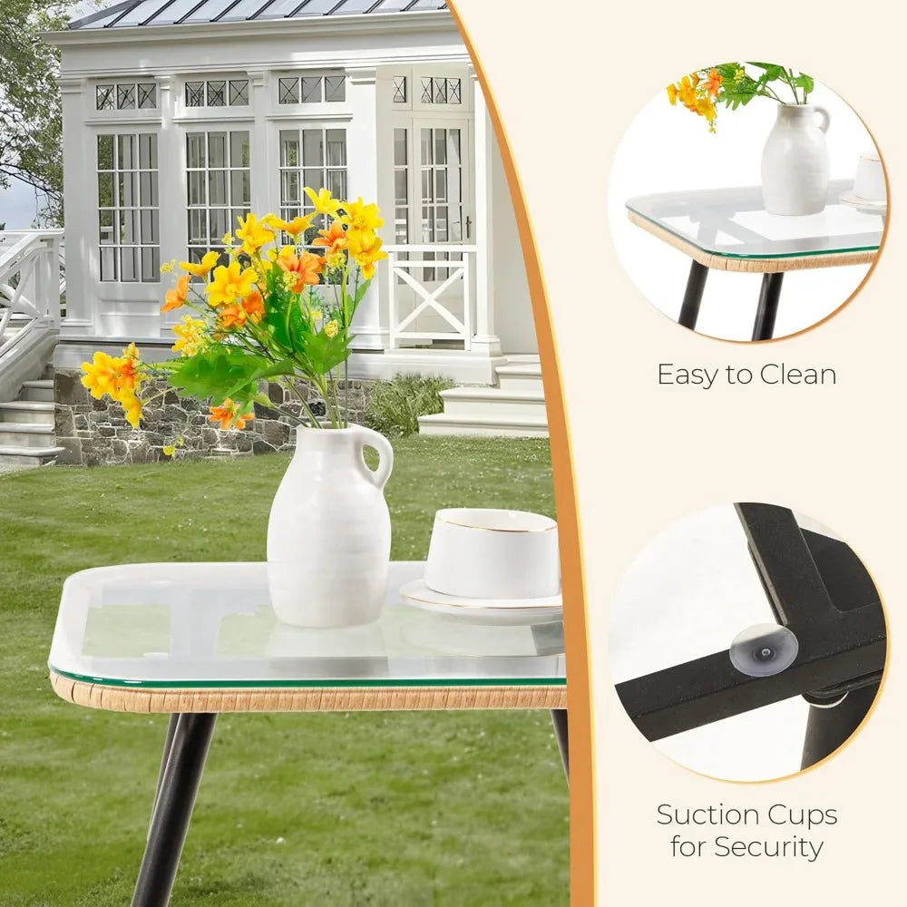 5 Piece Wicker Patio Set