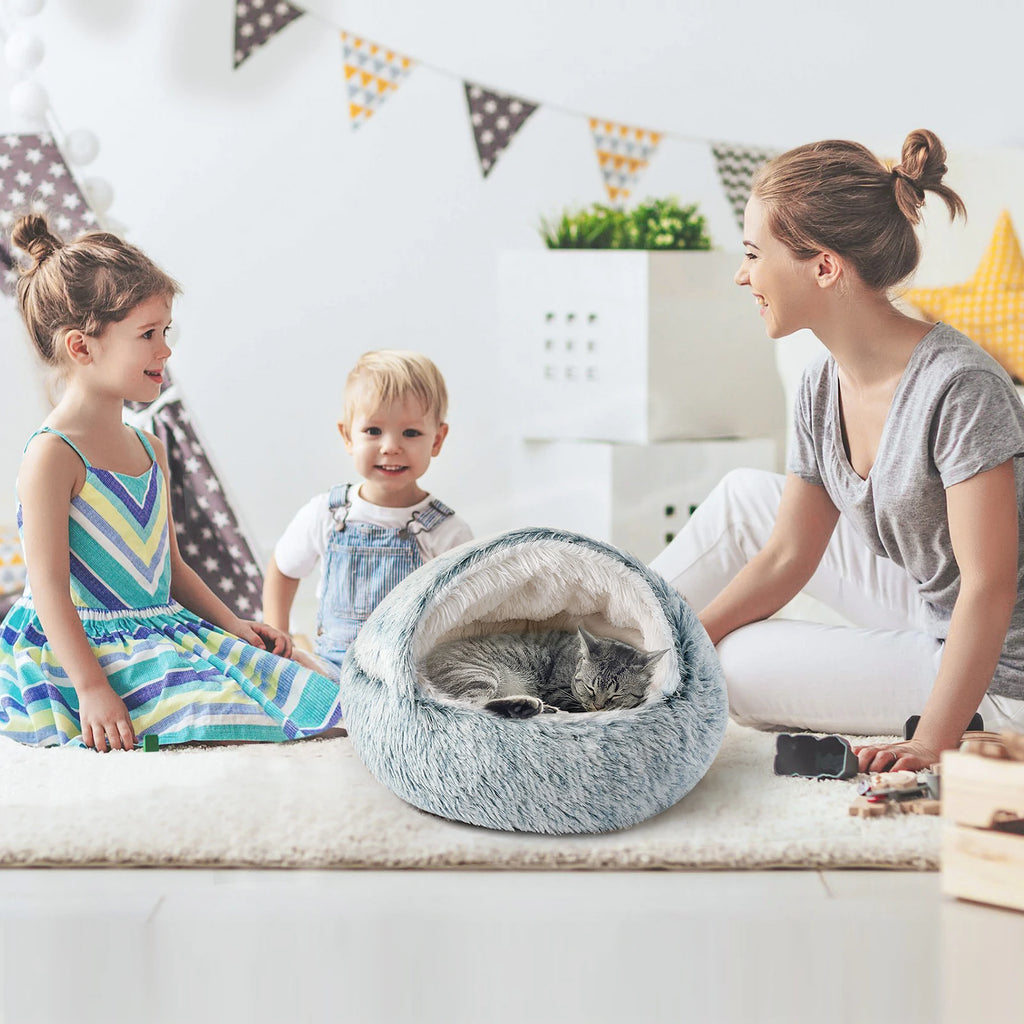 25'' Soft Comfortable Semi-enclosed Cat/Dog Nest