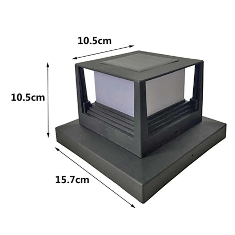 Solar Powered Outdoor Post Light Column Fence