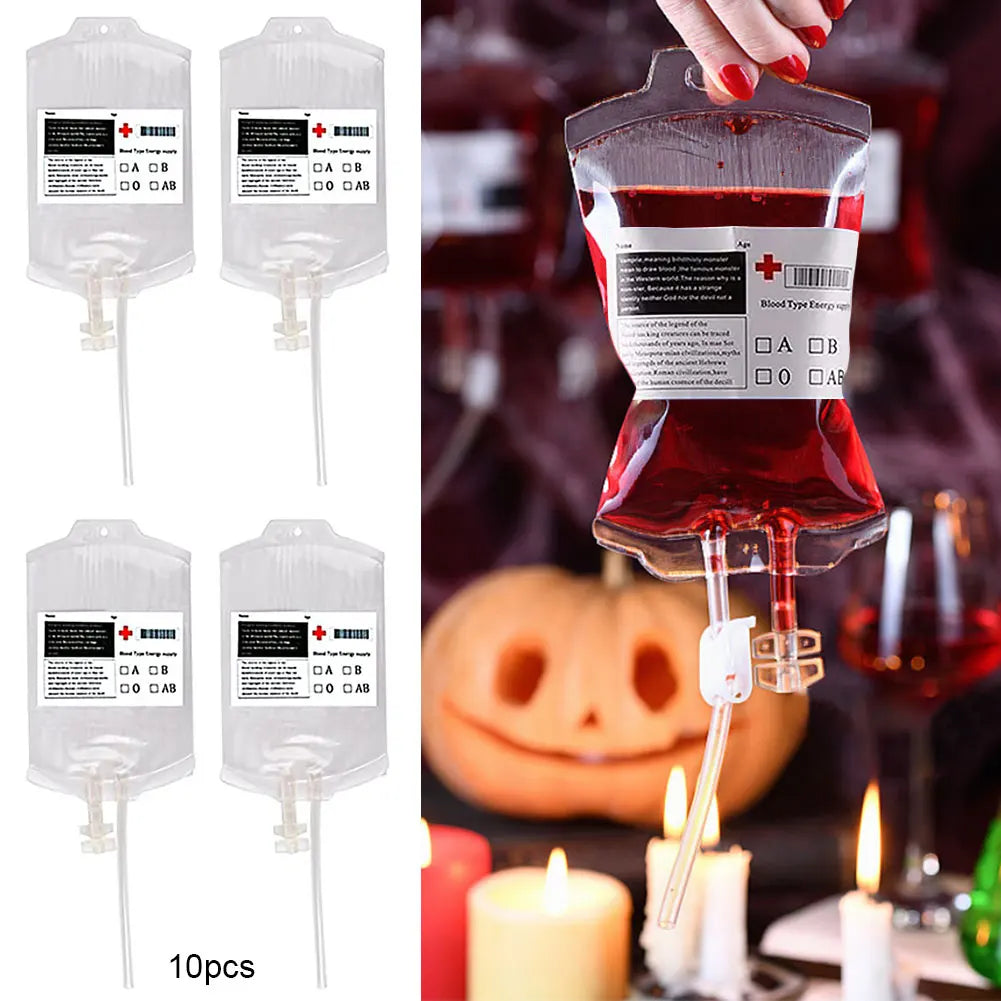 10-50pc 400ml Halloween Blood Drinking Bags