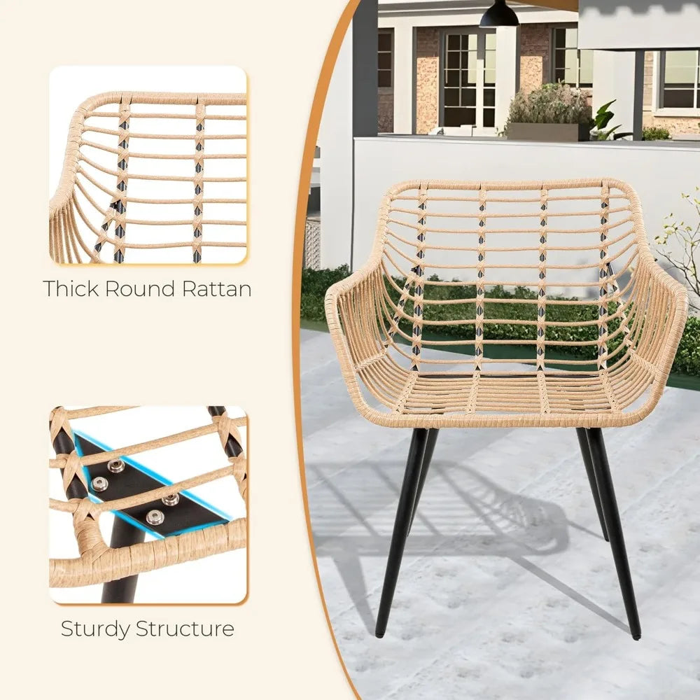 5 Piece Wicker Patio Set