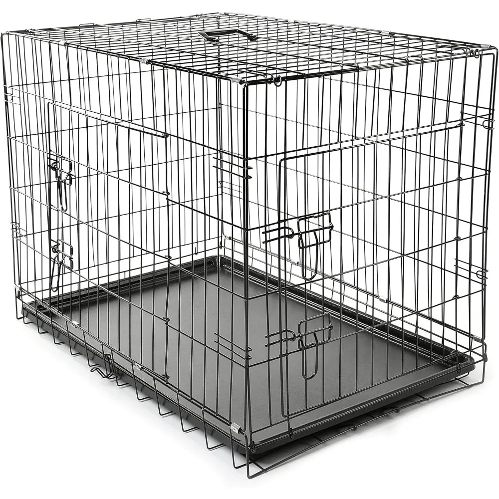 Foldable Dog Cage with 2 Doors