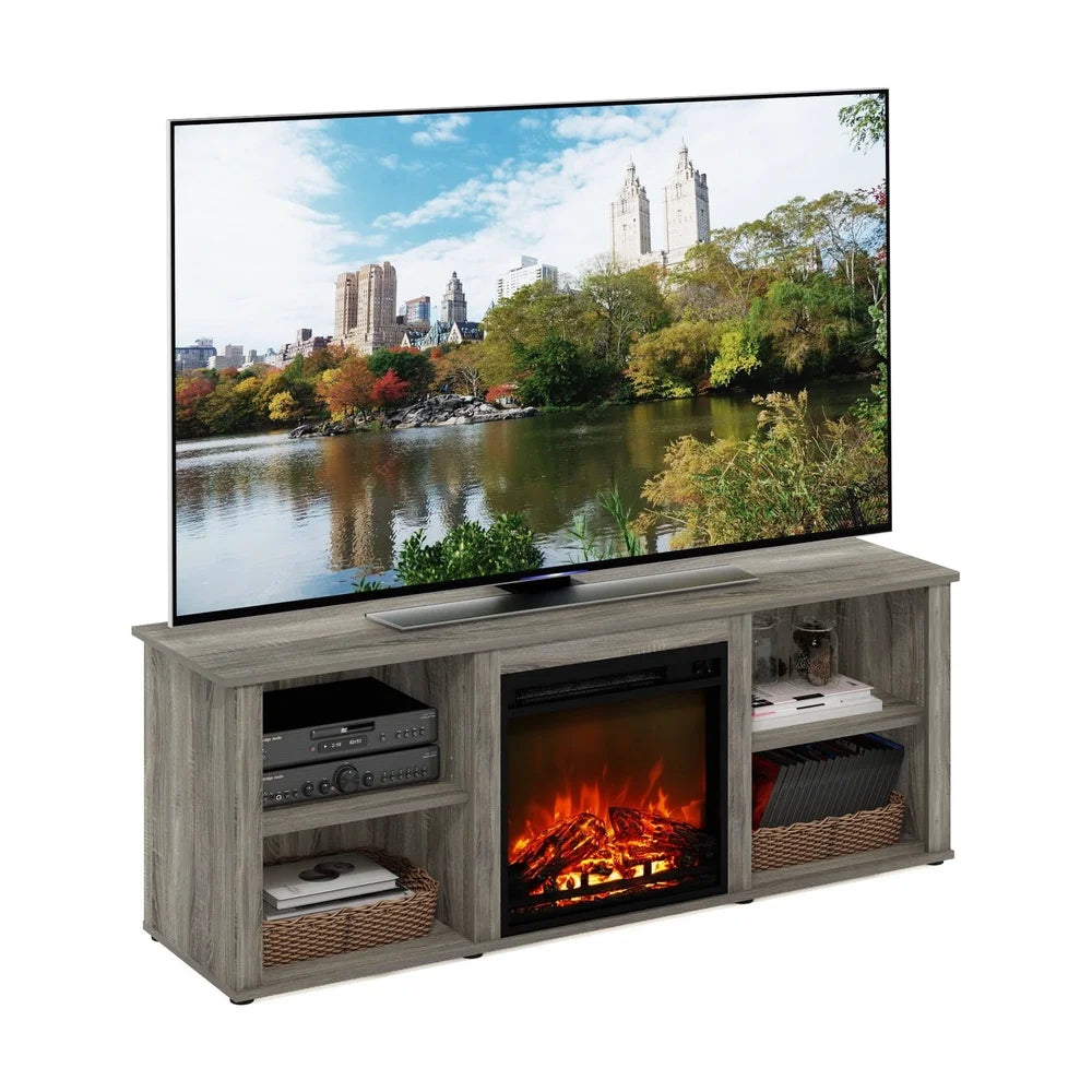 60 Inch TV Stand with Electric Fireplace