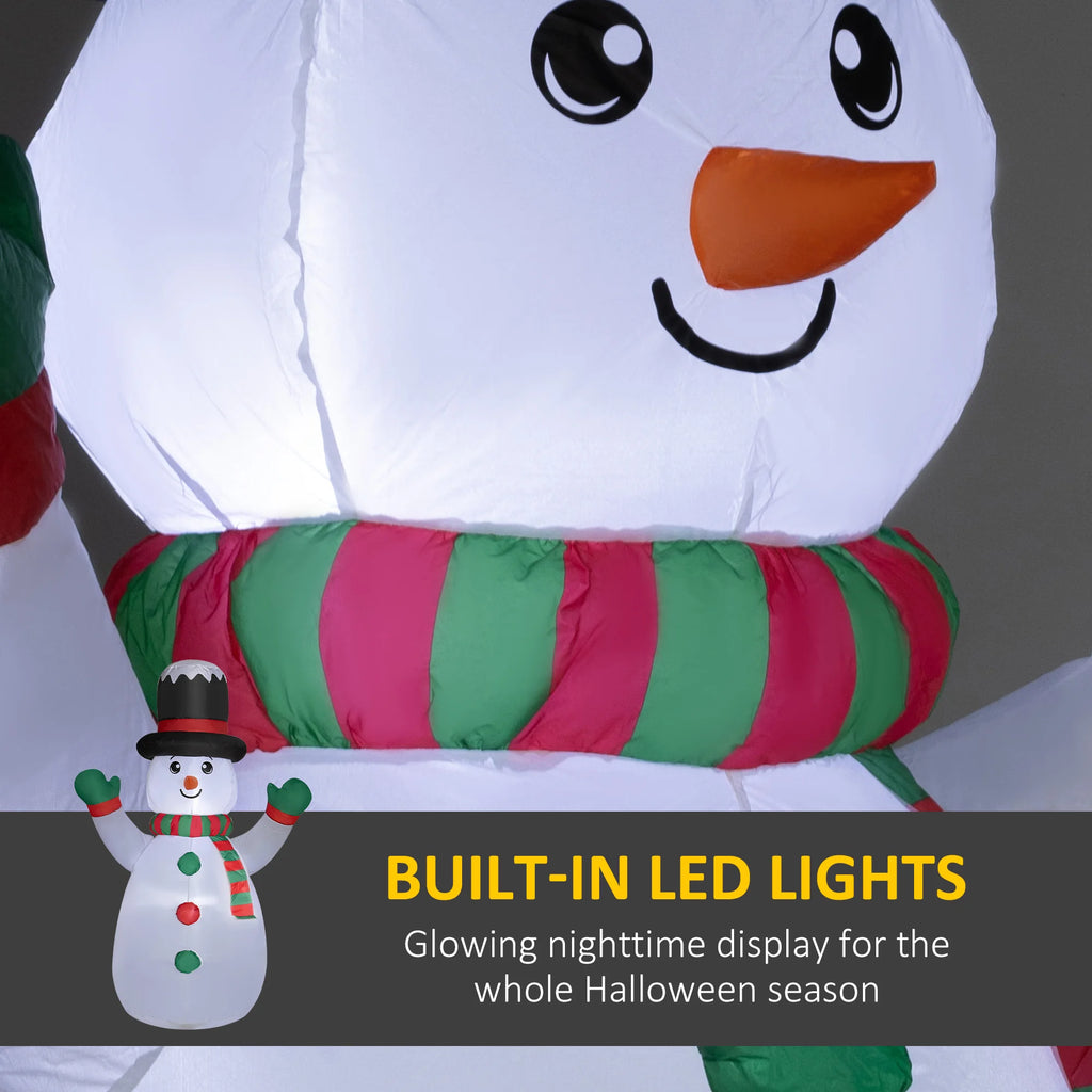 Outsunny 6' Christmas Inflatable Snowman with Led Lights for Indoor Outdoor