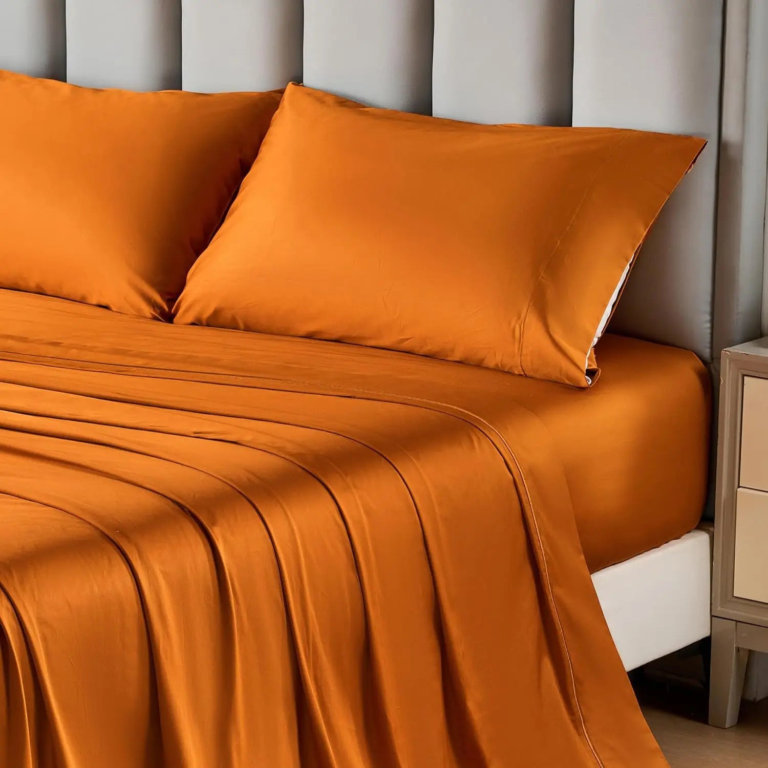 100% Egyptian Cotton 4 Pc Bed Sheet Set
