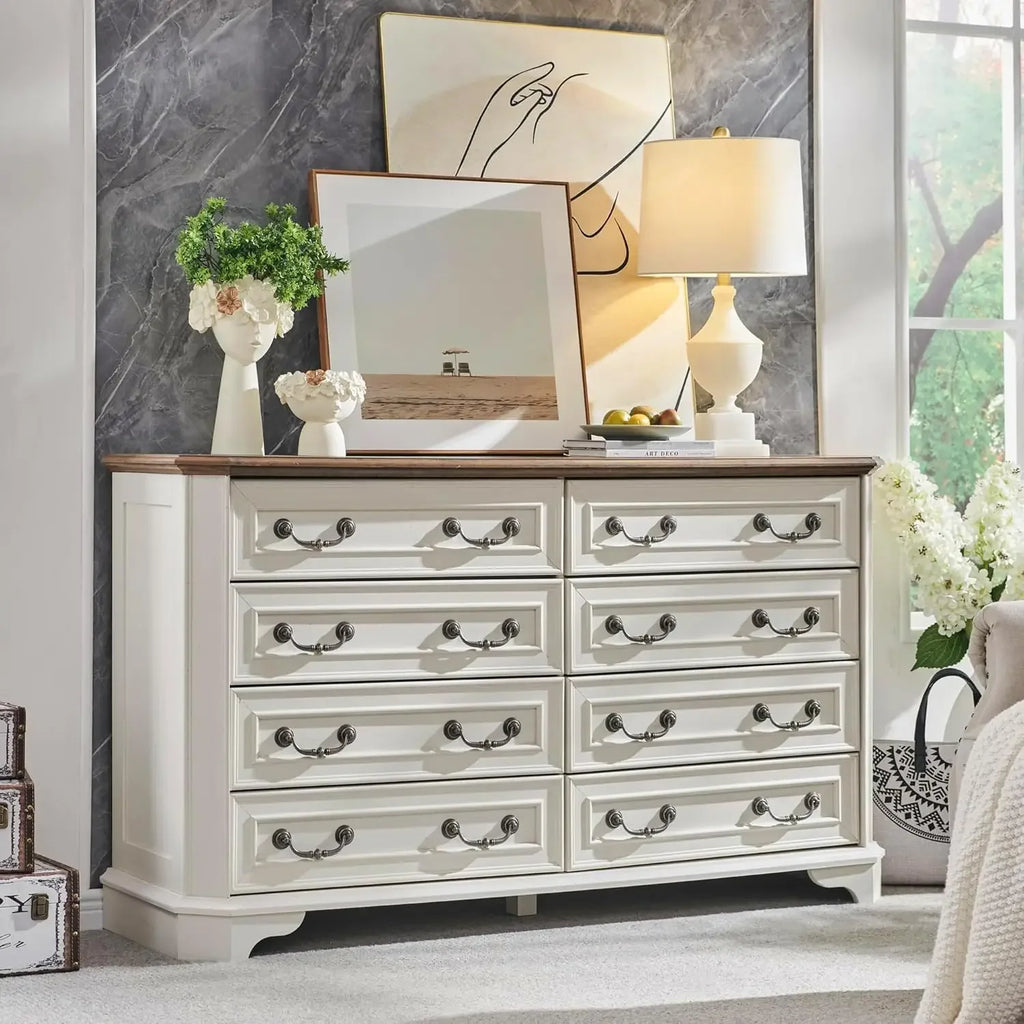 54" Wide Wood Rustic Chest of Drawers