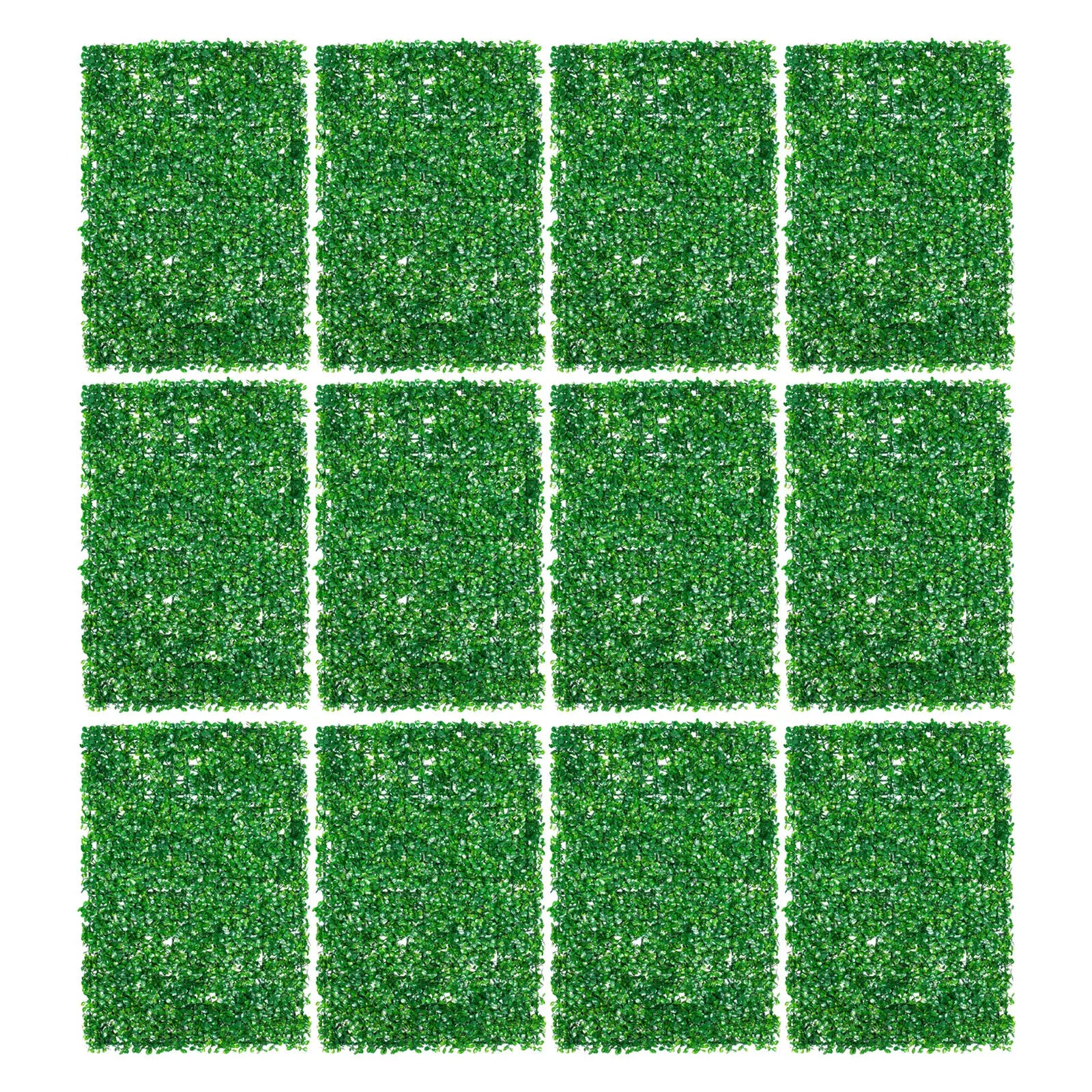 12Pcs Artificial Boxwood Mat Fence Hedge